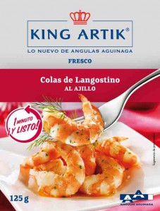 Colas de langostino al ajillo 