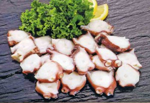 Pulpo cocido troceado